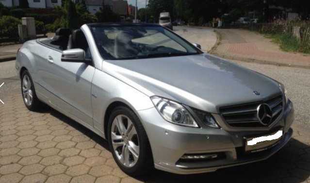 Left hand drive MERCEDES E CLASS E200 CGI CABRIOLET